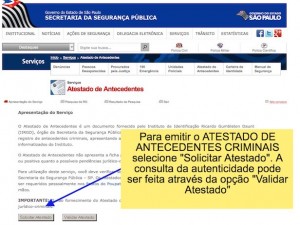 Atestado de Antecedentes Criminais pode ser gerado e validado na internet.