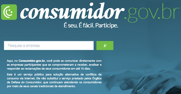 Site do Consumidor permite resolver conflitos da mesma forma que o Procon, só que pela internet (divulgação)