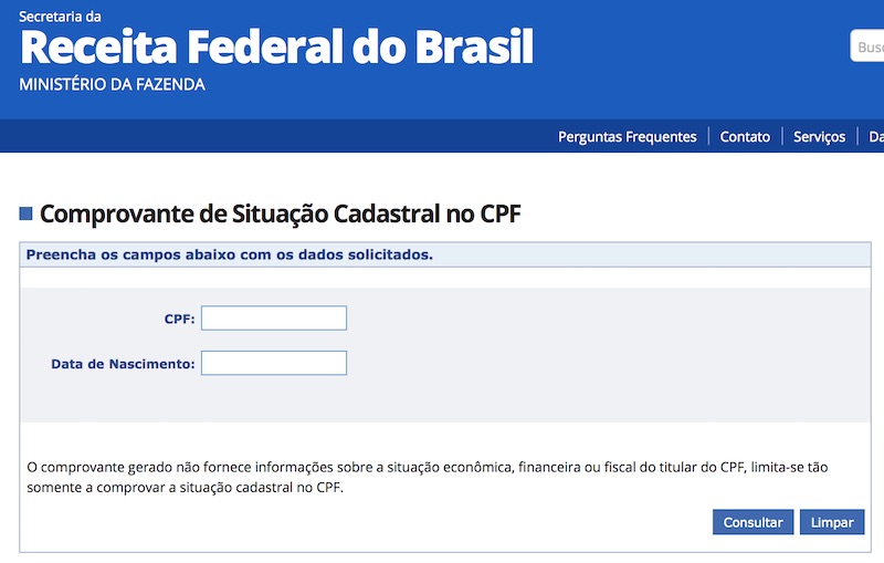 Situação do CPF